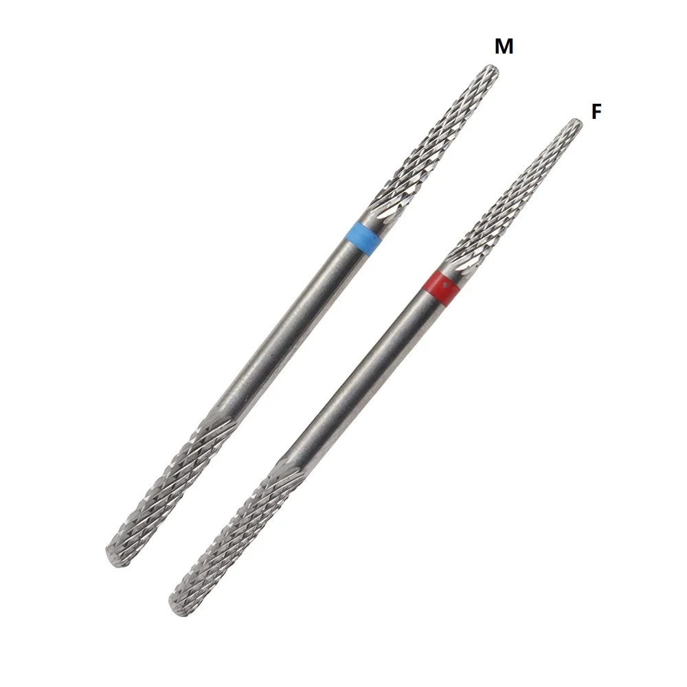 1 Stück Doppelseitiger Wolframkarbid-Nagelbohrer in Blau, Elektrischer Nagelfräser, Maniküre-Maschine, Nagelfeilen-Zubehör