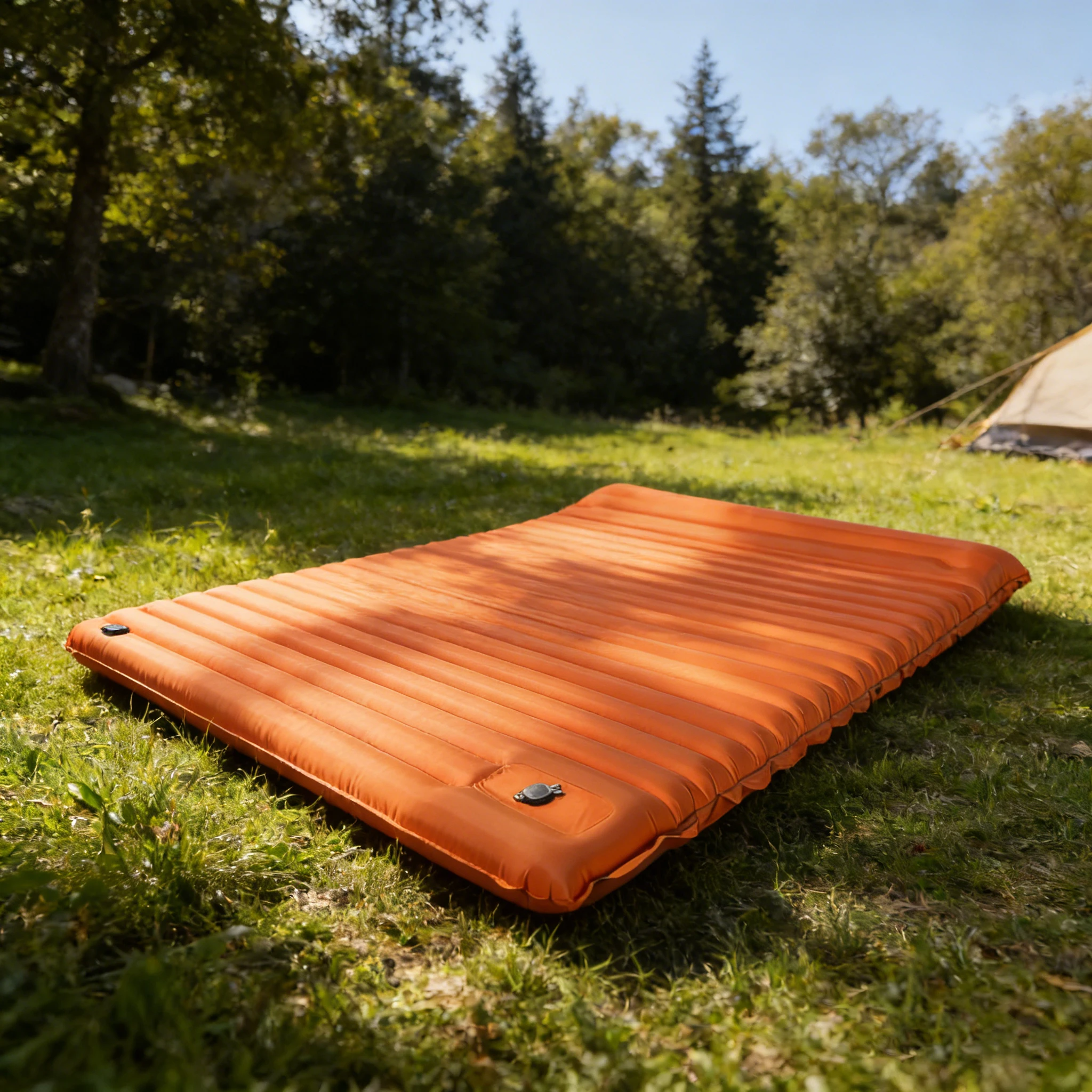 4-Zoll-Doppel-Luftmatratzenbett, anschließbar und erweiterbar auf King-Size-Größe, integrierte Pumpe, schnelles Aufpumpen, für Camping-Gasthaus – Detail 10