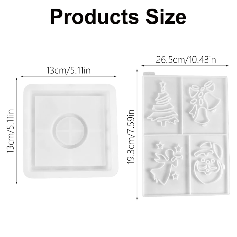 Multipurpose House Shaped Silicone Form Silicone Molds for Gypsum Decoration 3D Detailed Christmas House Shapes Ornament