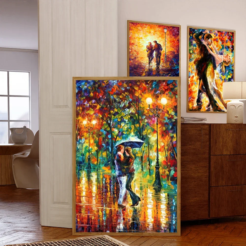 L-leonid Afremov Oils Classic Movie Posters Fancy Wall Sticker for Living Room Bar Decoration Room Wall Decor