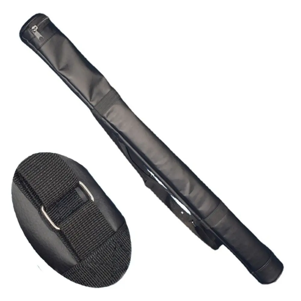 

Collapsible Billiard Cue Bag 32in 1/2 Pole Faux Leather Pool Cue Bag Lightweight Shoulder Strap Billiard Carrying Case