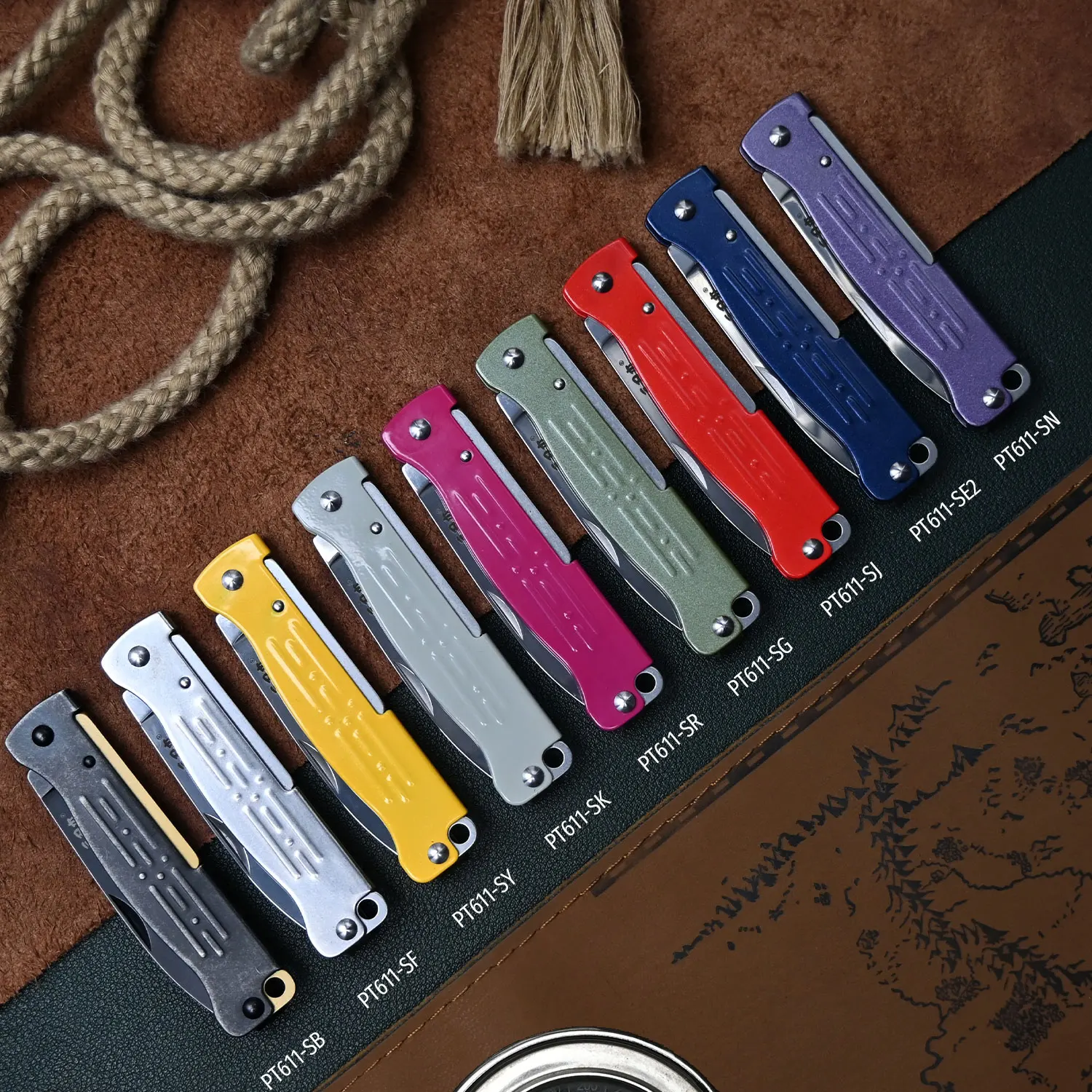 SANRENMU PT611 Folding Knife 12c27 Blade Outdoor Camping Picnic Fishing Daily Use EDC Lightweight Pocket Folding Fruit Knives view 3