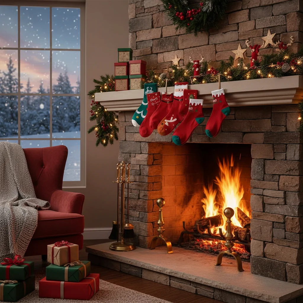 5 pares de calcetines navideños de dibujos animados, conjunto suave y cálido de invierno, serie roja, regalo para parejas, calzado cómodo con tema navideño