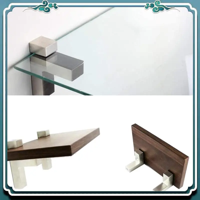 

Premium 4Pcs Solid Metal Adjustable Wood/Glass Shelf Bracket Wall Mount