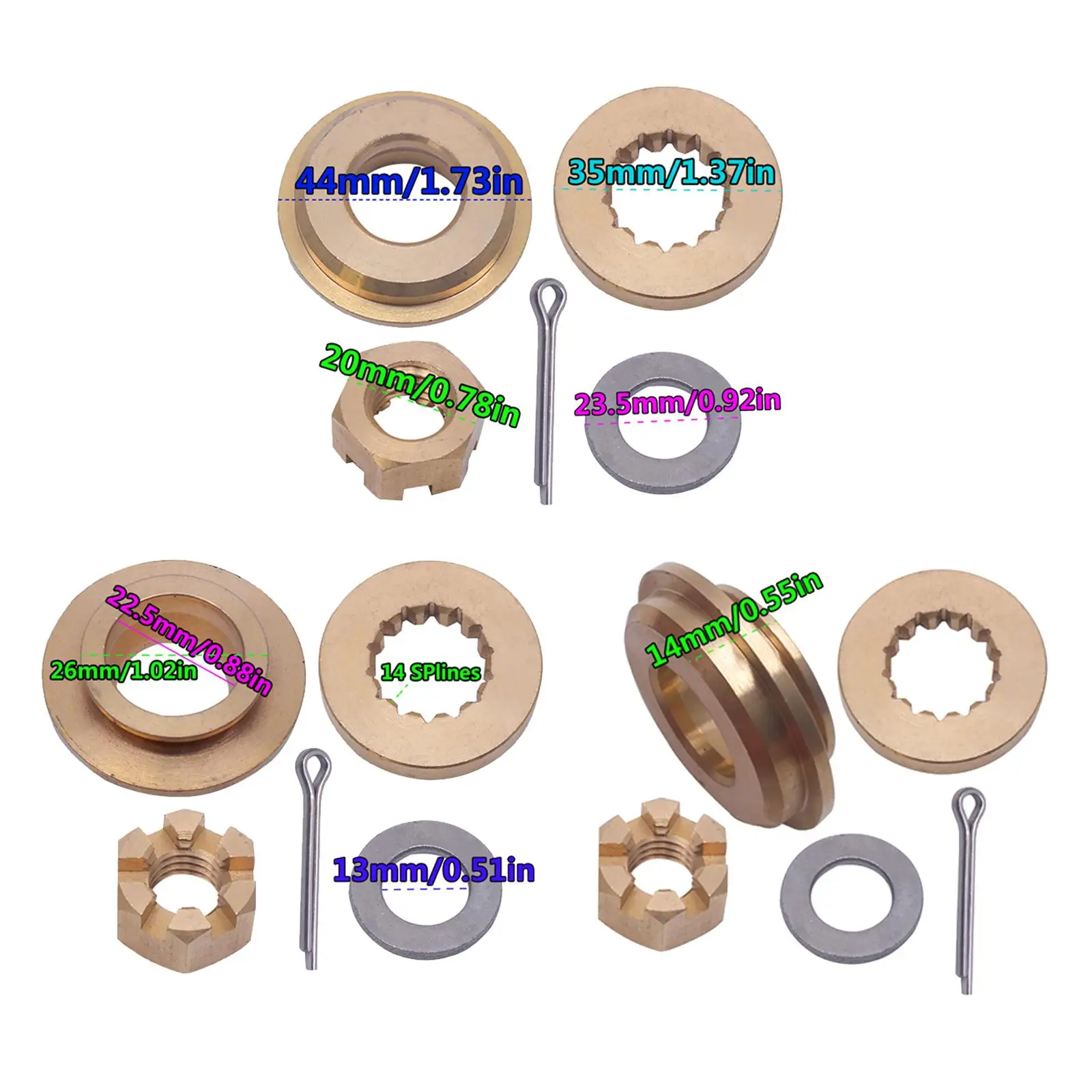 Marine Propeller Hardware Kits Stuwkrachtring Spacer Split Pin