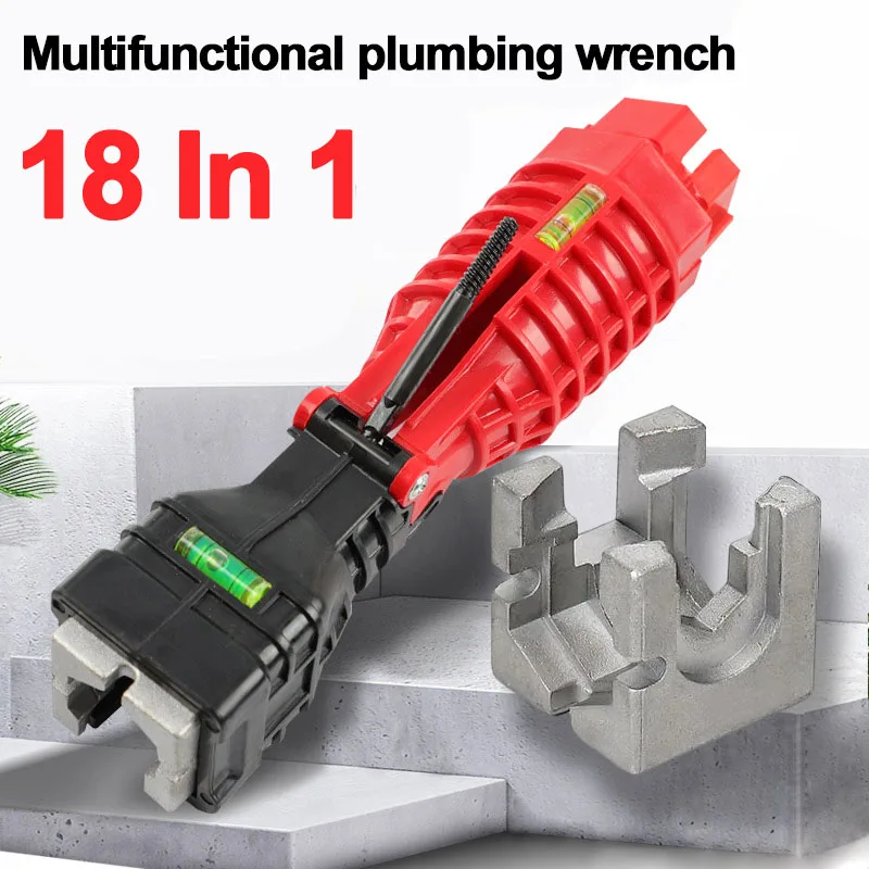 8/18 In 1 Universal Faucet Wrench Multi Double Head Sink Installer Flume Wrench Plumbing Socket Repair Tool Tools Set