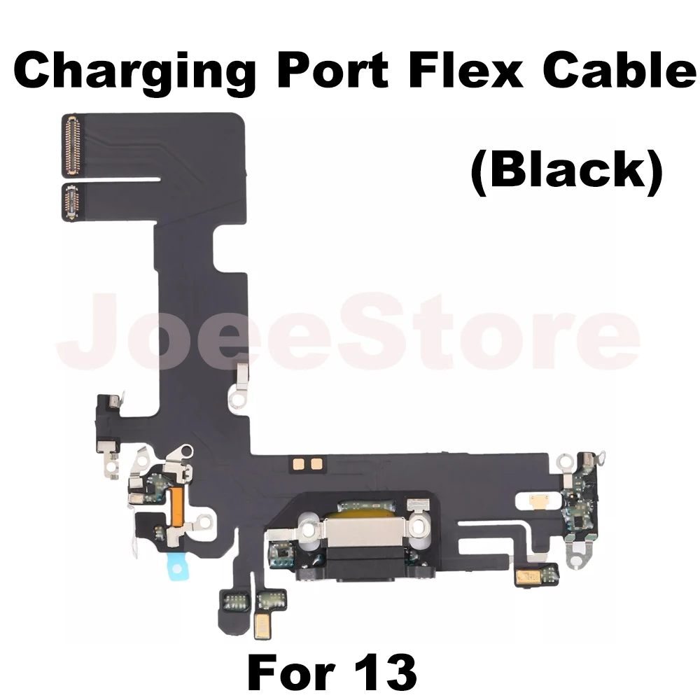 Charging Port Flex Cable for iPhone 11 12 13 14 Pro Max Mini X XS XR USB Charger Dock Connector With Microphone Ribbon Repair