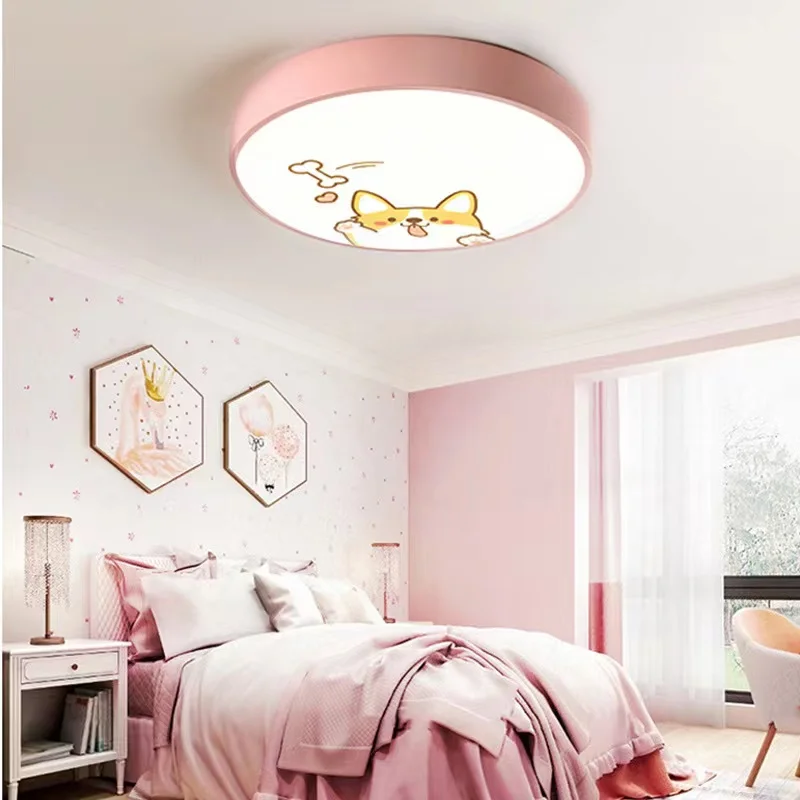 Macaron led luz de teto do bebê menino menina quarto lâmpada bonito cão gato dinossauro girafa baleia dos desenhos animados crianças quarto lâmpada do teto