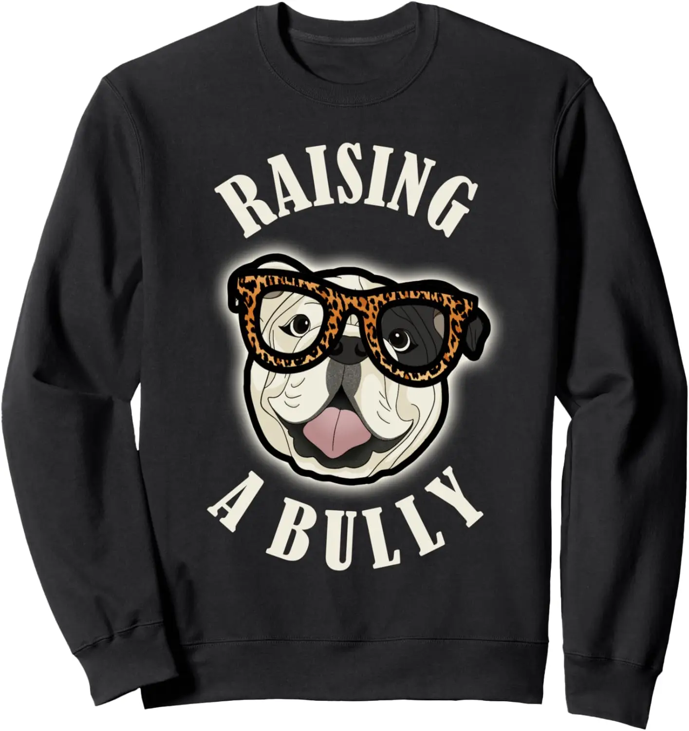 Lunettes à imprimé léopard pour femme, sweat-shirt Bulldog Spinal-Rasing a Bully