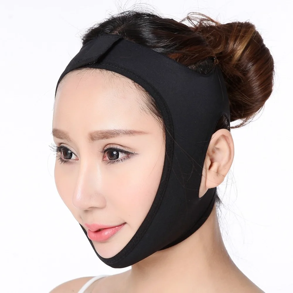 Elastic Face Slimming Bandage V Line Face Shaper Women Chin Cheek Lift Up Belt Facial Massager Strap Face Beauty Skin Care Tools