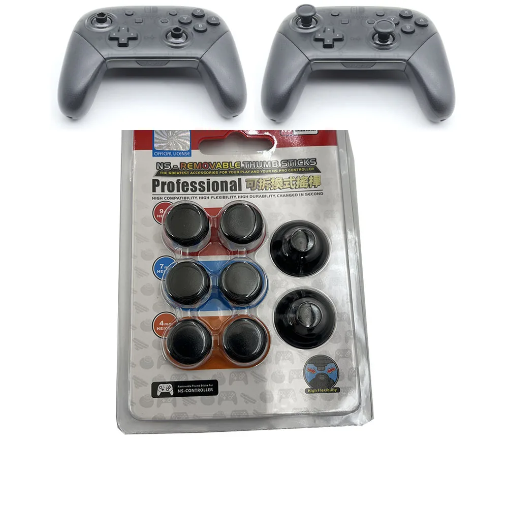 

1set Enhanced Durable Removable Thumbsticks Thumb Stick Joystick Caps Covers Custom Grips for Nintendo Switch NS Pro Controller