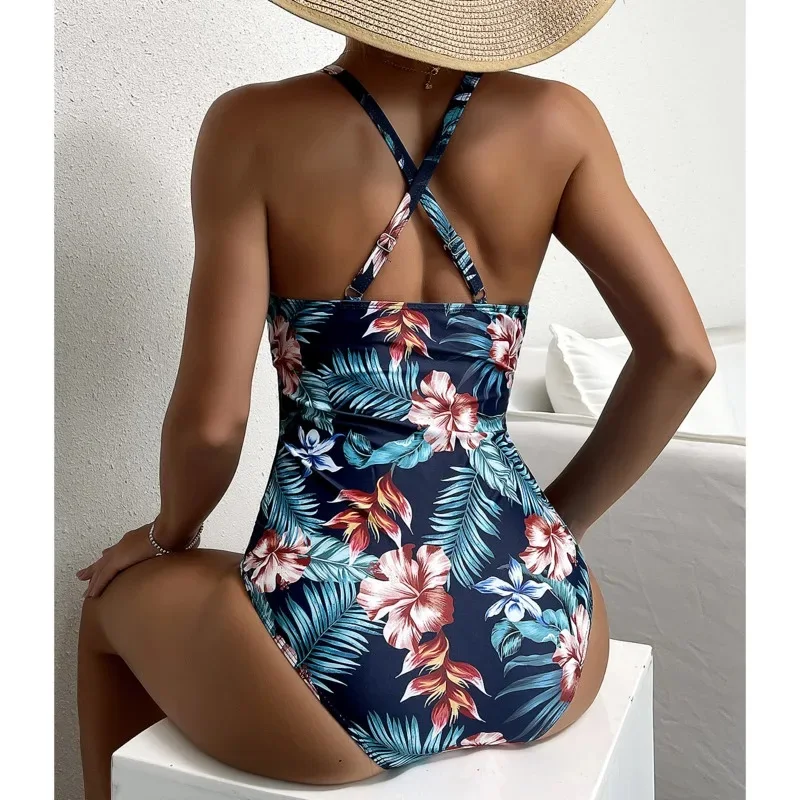 Sexy Net One-Piece Large Size Swimwear With Push Up Women Plus Size Swimsuit Closed Female Body Bathing Suit For Pool Beach Wear