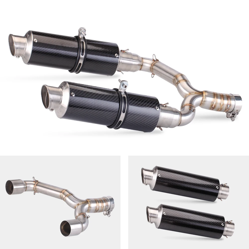 GSR400 GSR600 BK400 BK600 GSR BK 400 600 Modified Link Pipe Motorcycle Full Exhaust Muffler Escape System Slip-On