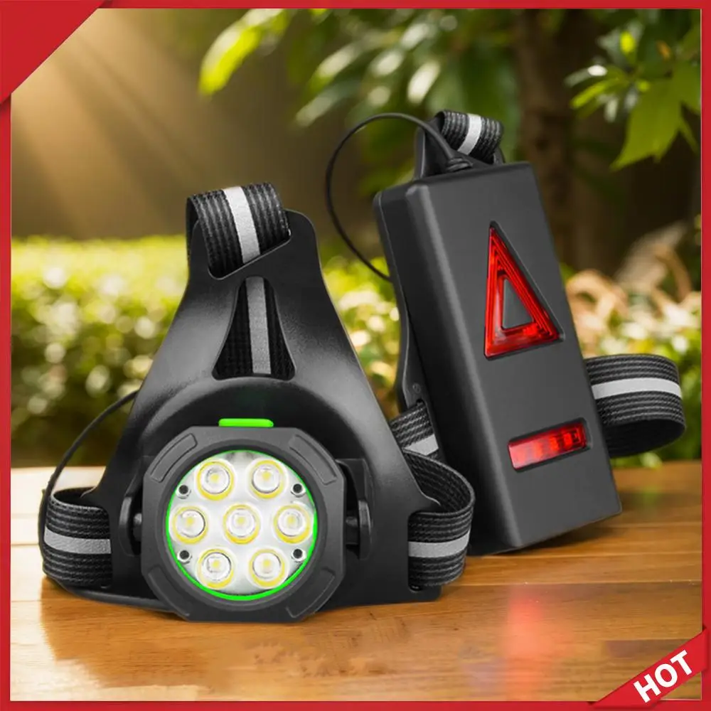 

Светодиодный нагрудный фонарь для велоспорта, перезаряжаемый через USB, ультраяркий, регулируемый, 360 лм, для кемпинга, походов, бега