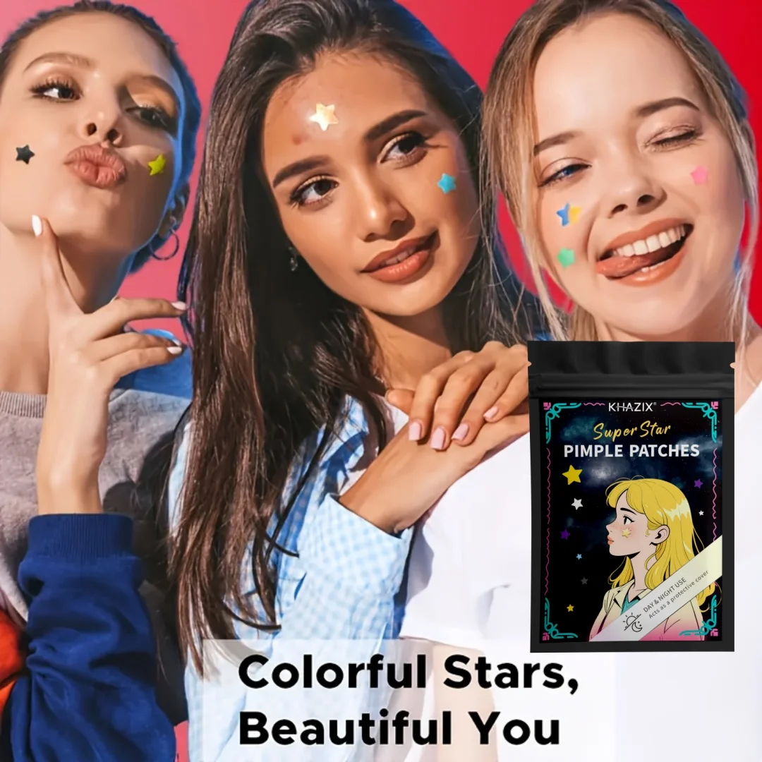 280 قطعة من رقع حب الشباب متعددة الألوان على شكل نجمة، رقع حب الشباب للوجه، رقع حب الشباب المخفية، ورقع البثور، رقيقة جدًا