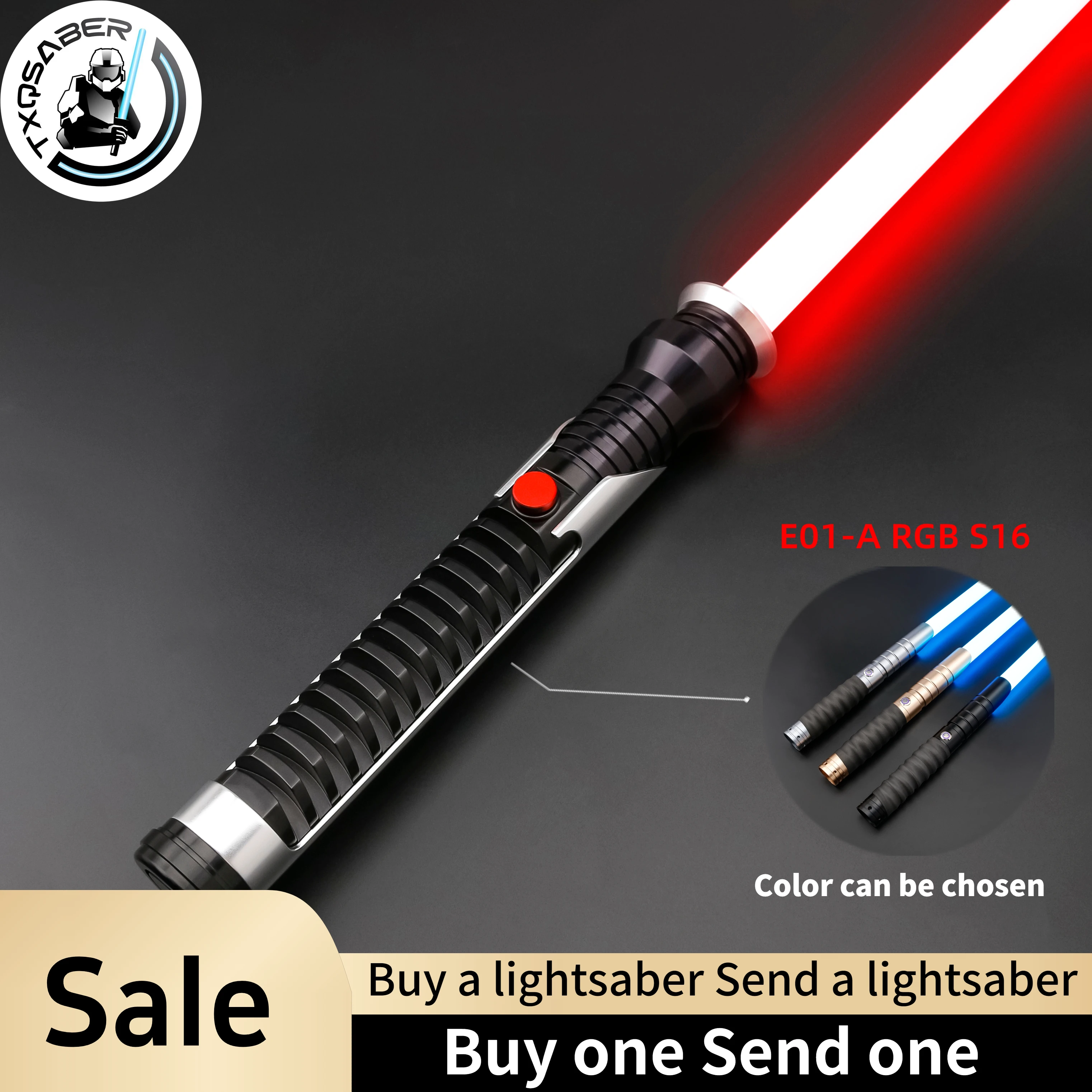 

TXQSABER Replica Qui-Gon Jinn Lightsaber Neo Pixel SRGB Laser Sword Metal Hilt Jedi Light Sword Smooth Swing FOC Lasersword Toys