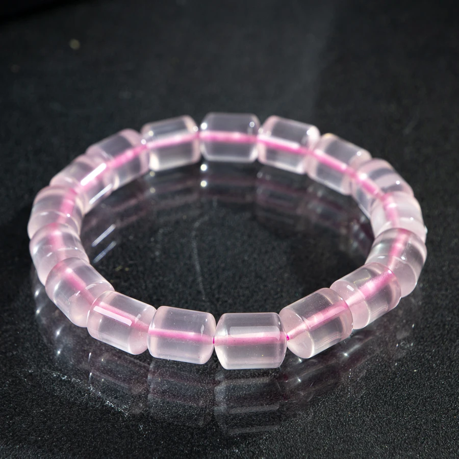 

TIMESWIND Аутентичный Мозамбик Розовый Кристалл Ведро из Бисера Модные Ювелирные Изделия Женский Браслет с Сертификатом