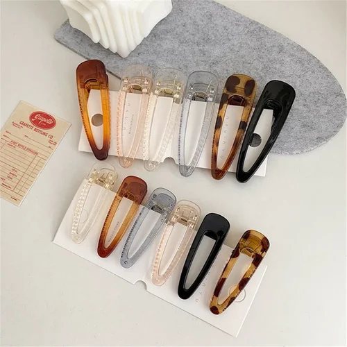 Imagen 2 del producto Juego de 2/3/6 unids/set de pinzas para el pelo acrílicas para mujer y niña, pasadores de leopardo para mujer, horquillas Retro, accesorios para el cabello, herramienta de peinado