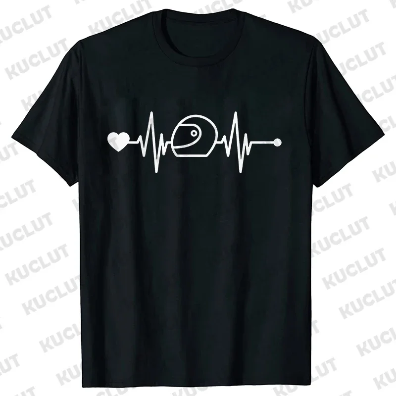 Mens T-Shirt ECG Motorbiker Motorcycles Graphic Y2k Tops Fashion Hip Hop Streetwear Short Sleeve Tees Men Oversized Clothing