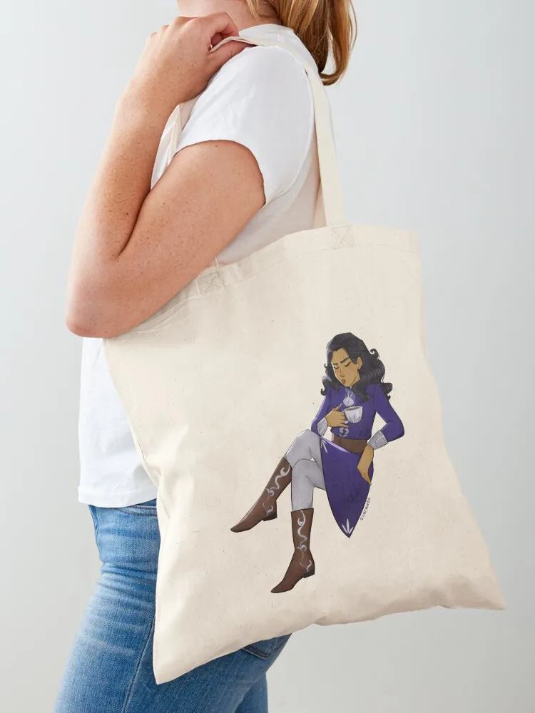 

Zoya and her tea Tote Bag Large bags for women hand bags canvas tote bag custom bags