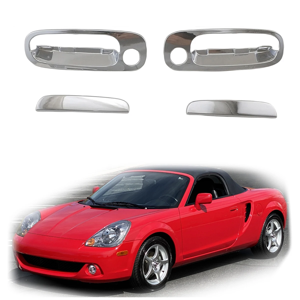 Chrome Modified Car Accessories Door Handle Bowl Cover Trim Paste Style For Toyota MR2 Spyde 2000 2001 2002 2003 2004 2005