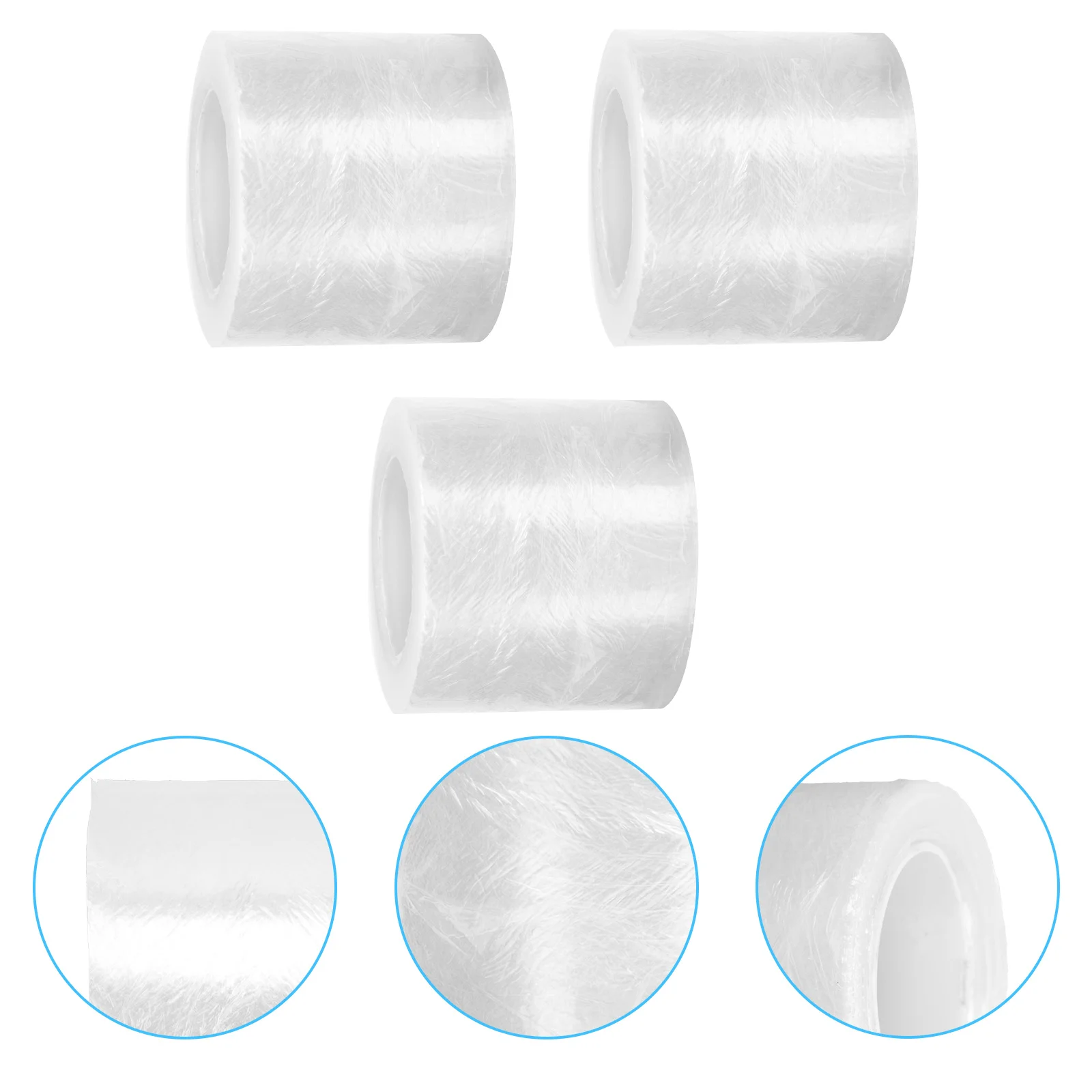 

3 Rolls Remove Eyelash Cling Film Smooth Tattoos Eyebrow Lip Protective Wrap Film Durable Elastic