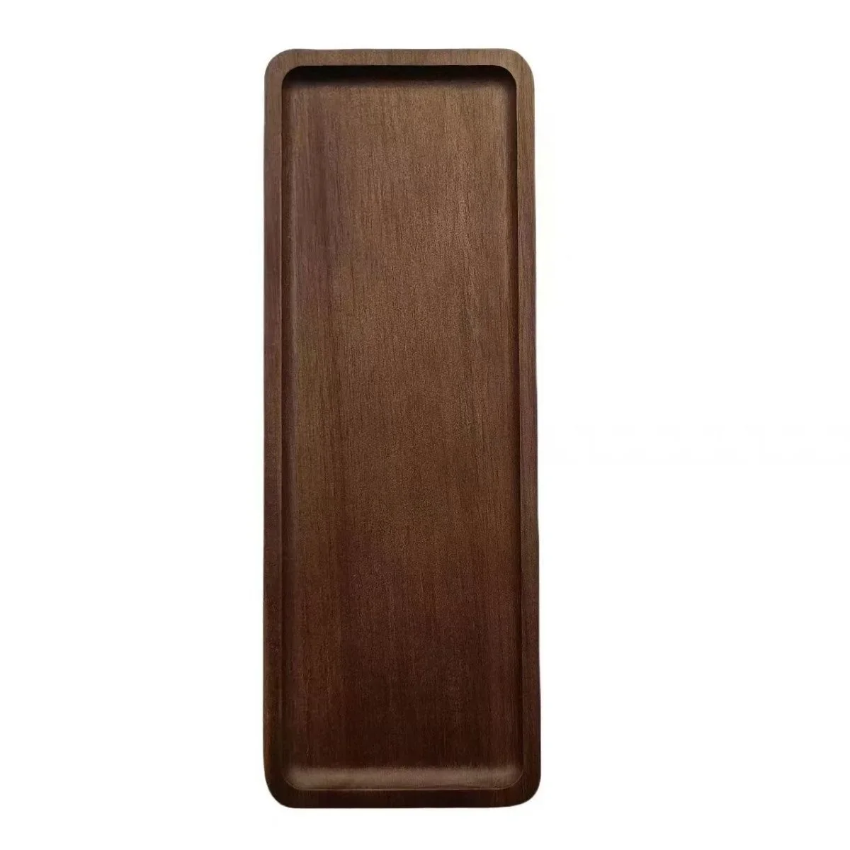 Solid Wood Walnut Serving Tray Rectangular Japanese Style Sustainable Plate Dish for Party Occasions-Set of Rounds