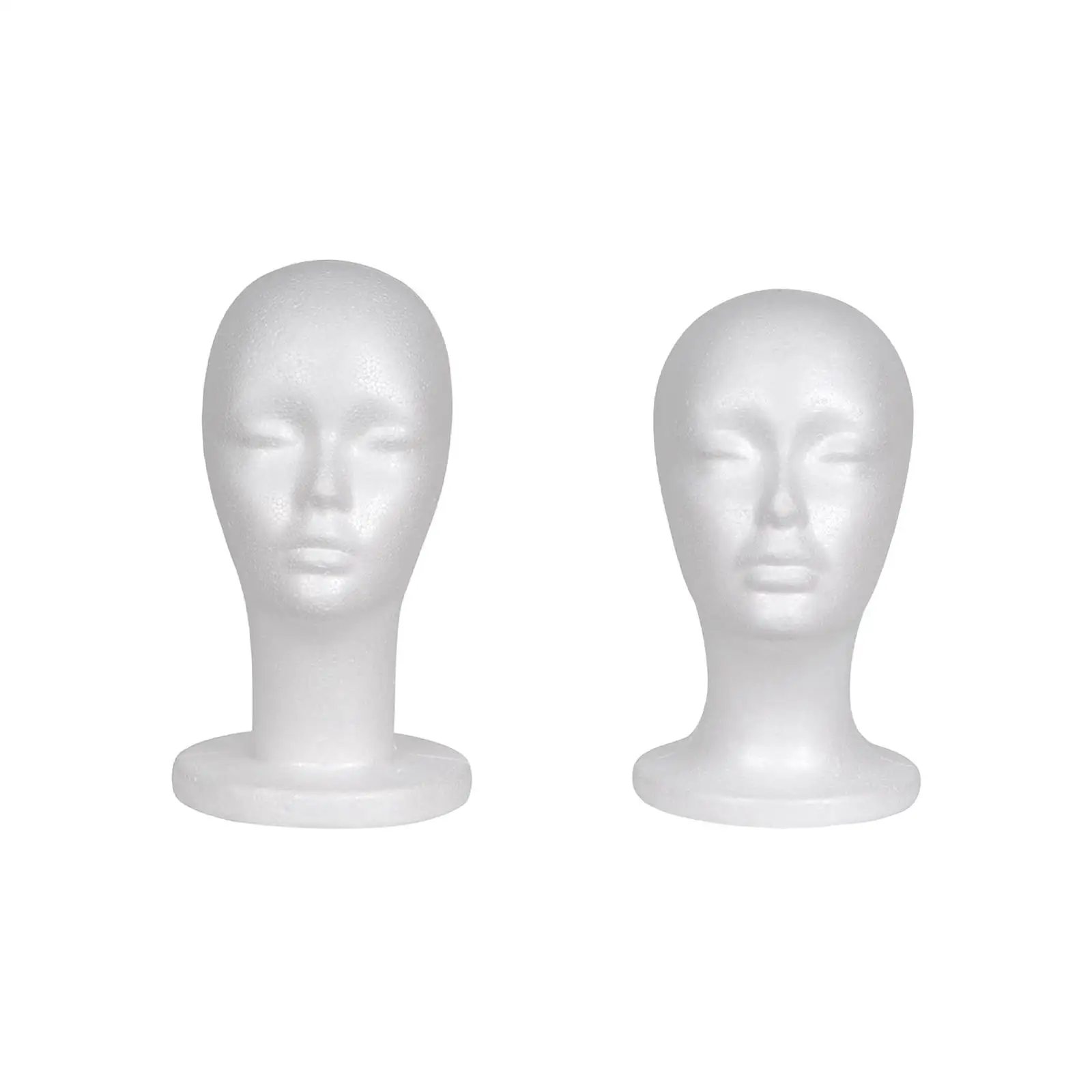 Female Foam Wig Head Hat Wig Display Stand Manikin Foam Head for for Home Salon Style Model and Display Hair Hats and Hairpieces