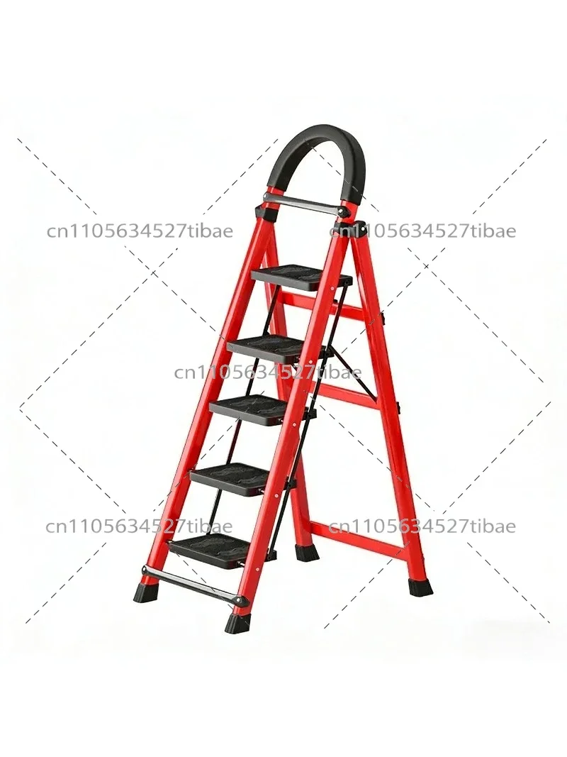 Folding Ladder Portable Multi Function Household Step Ladder Thickened Indoor A Frame Ladder Adjustable Stool