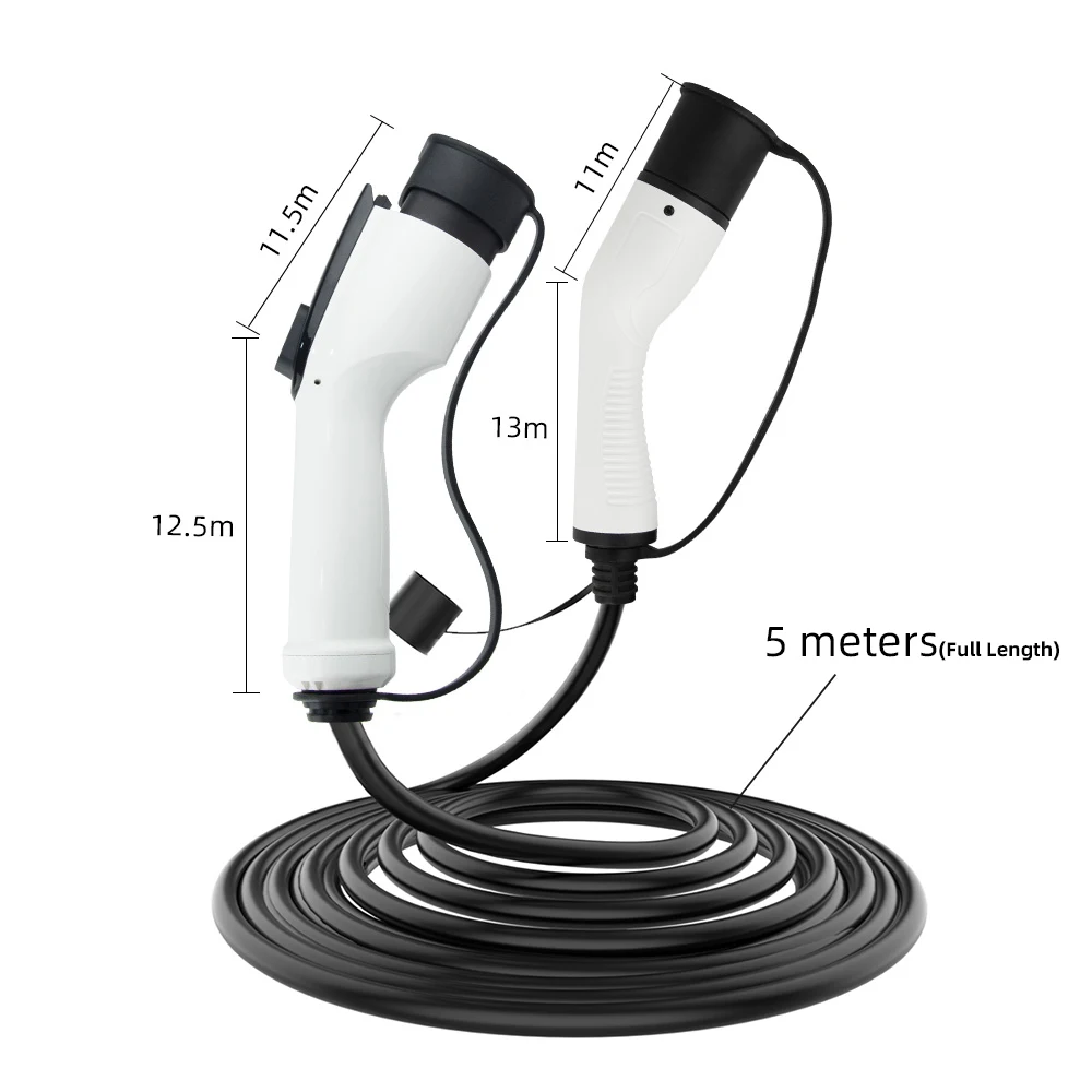 EVSUN GBT Electric Vehicle EV Charging Cable 1 Phase 7KW 32A 5M GB/T Car EVSE Charging Cord for Type 2 62196-2 Charging Station