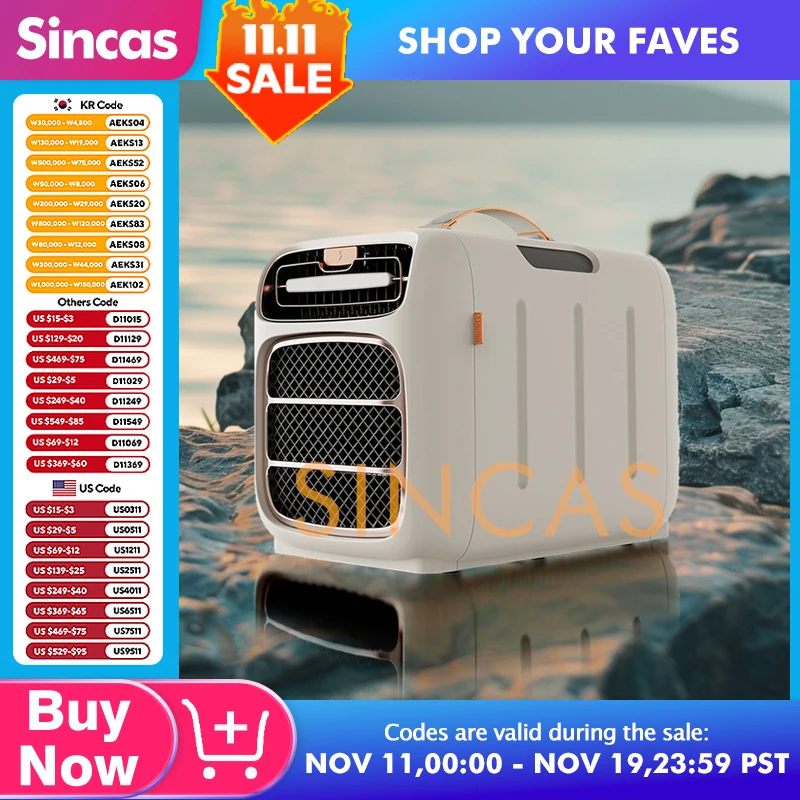 Mini Bluetooth-luidspreker Draagbare airconditioner Alles-in-één Koeling Verwarming Timer Mobiele audio-eenheid voor autokantoor Camping Picknick