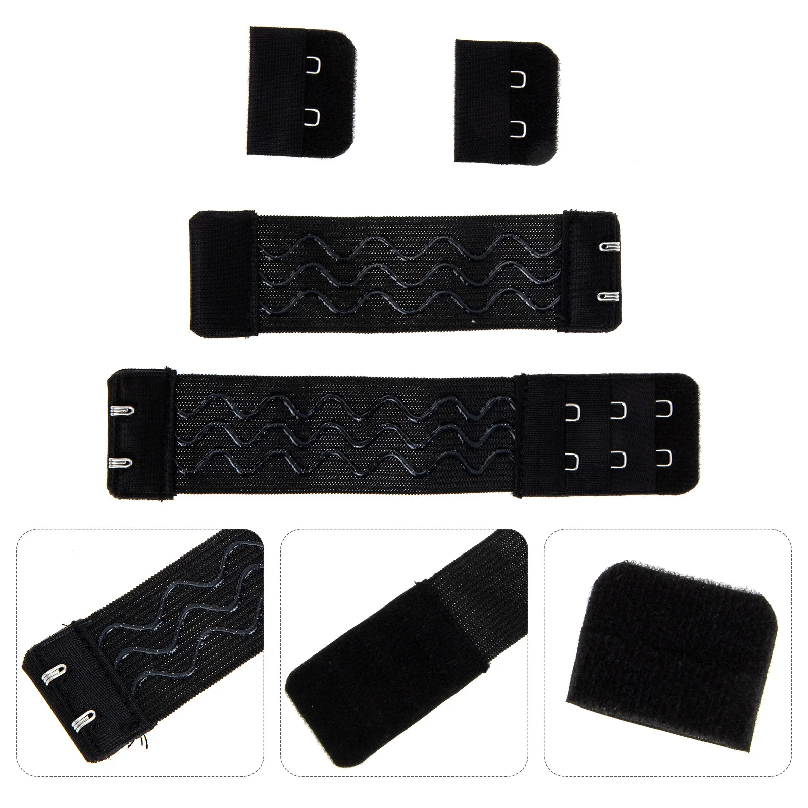 Banda de extensión elástica, hebilla ajustable, malla transpirable, cómoda, duradera, tela Premium, uso práctico, 4 Uds.