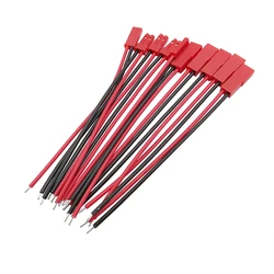 10Pair Red JST 2 Pin Male and Female Plug Wire Cable Connector JST 2P Plug Jack Leads For RC Toys Battery LED Light DIY FPV