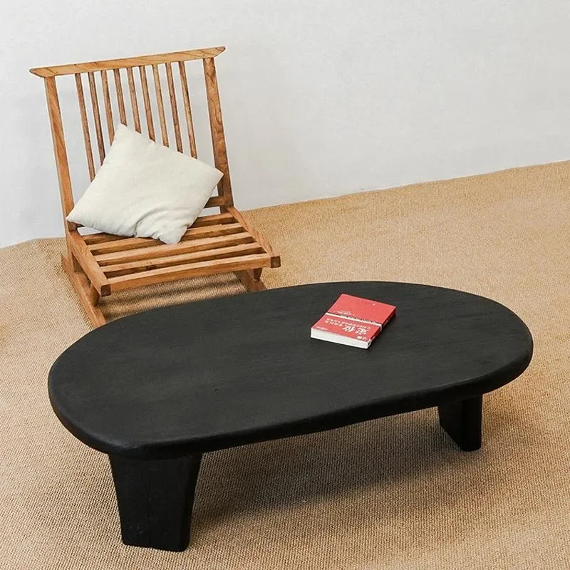 Solid Wood Living Room Coffee Table Modern Minimalist Designer Unique Coffee Table Black Luxury Muebles Para El Hogar Furniture