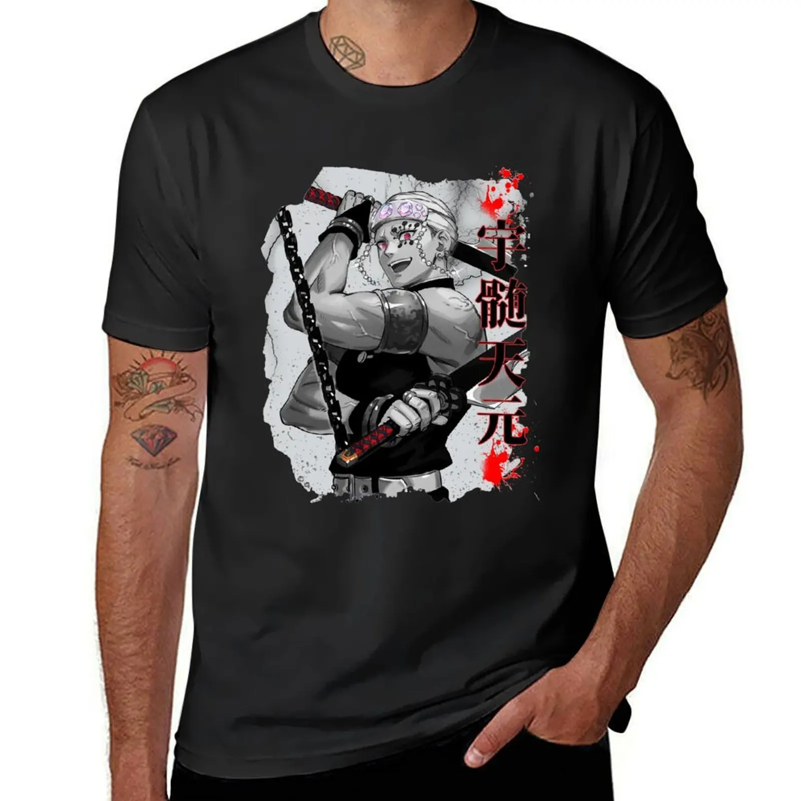 Uzui - The Sound Pillar T-Shirt plus size tops Short sleeve tee for a boy blacks mens t shirt