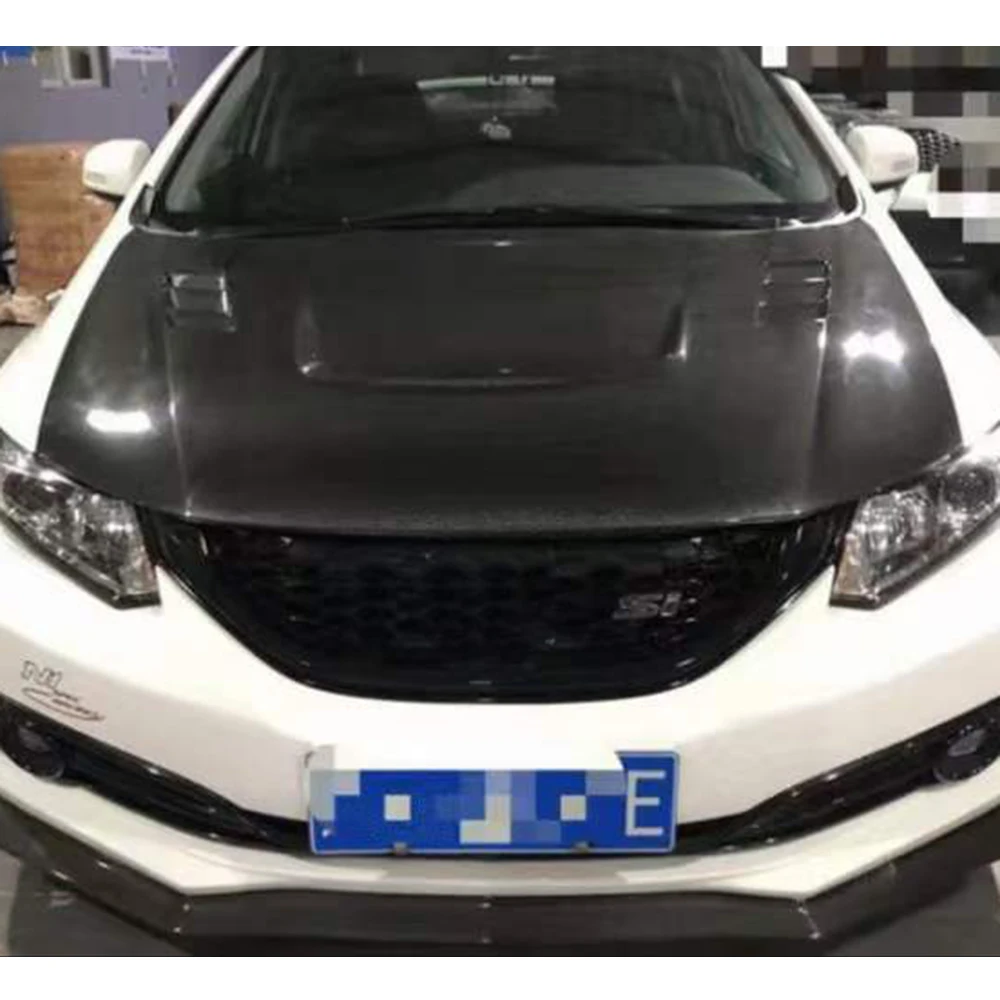 

Передний вентилируемый капот двигателя из углеродного волокна для Honda Civic 2012, 100% хорошо протестирован
