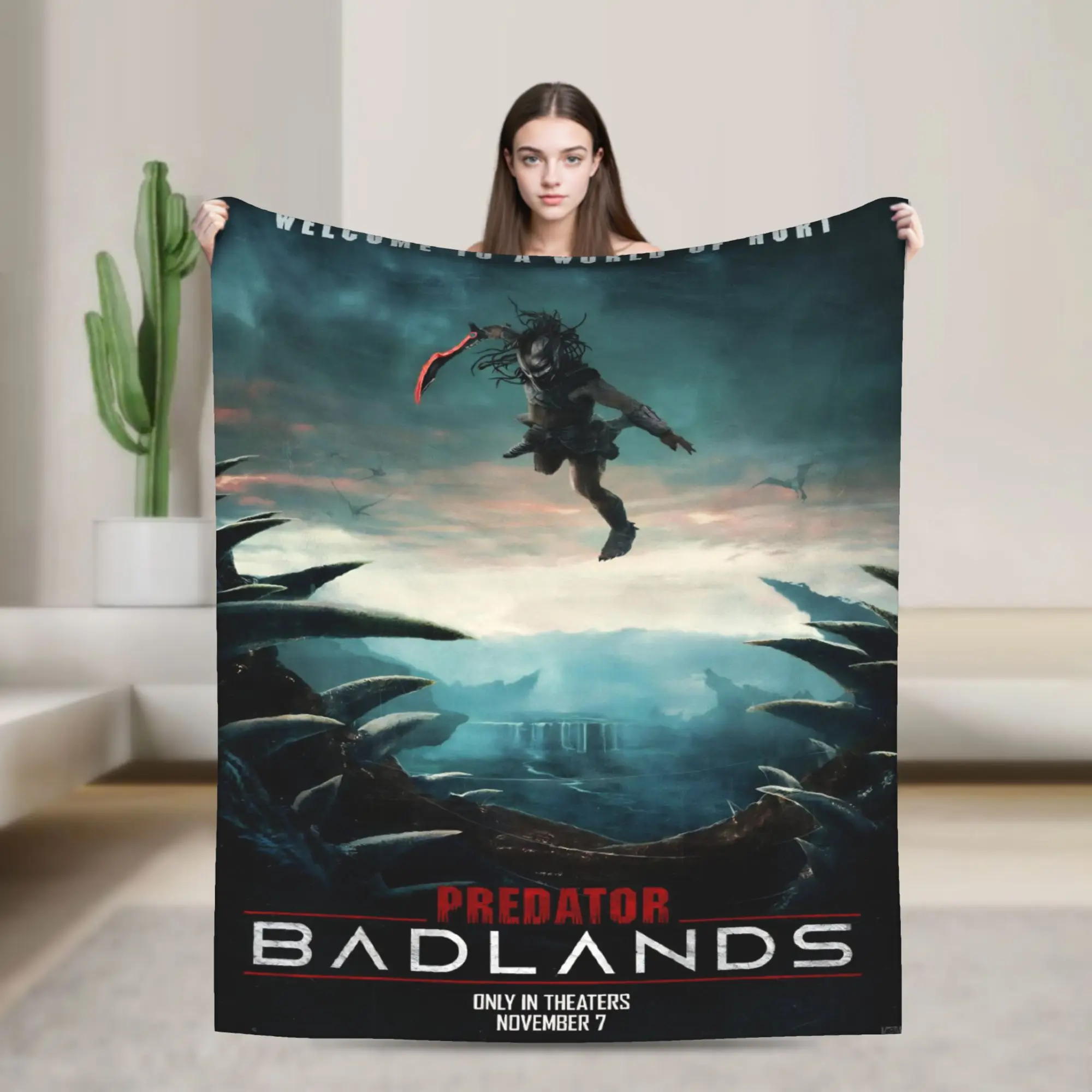 المفترس Badlands 2025 أفلام بطانية السفر مكتب الفانيلا رمي بطانية للمنزل ديكور سوبر دافئ مخصص المفرش هدية فكرة