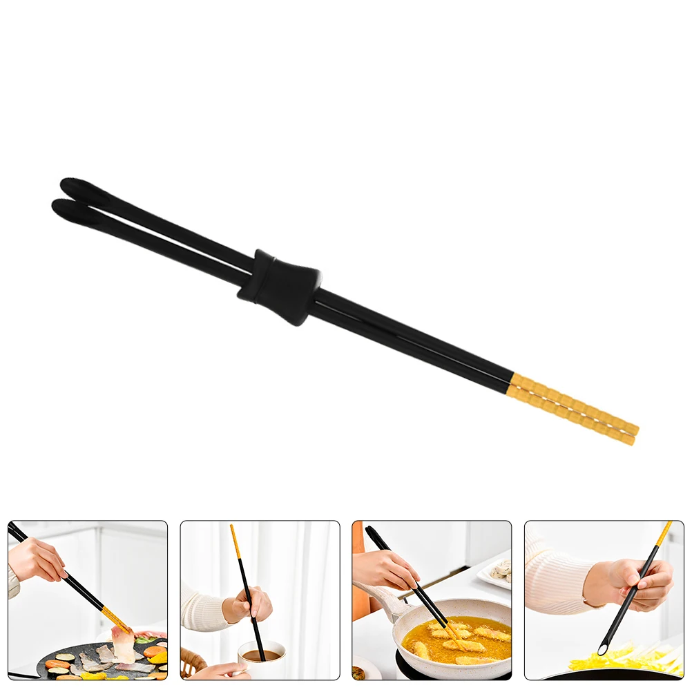 

Long Silicone Cooking Chopsticks Reusable Heat Resistant Kitchen Gadgets For Hot Pot Frying Home Use