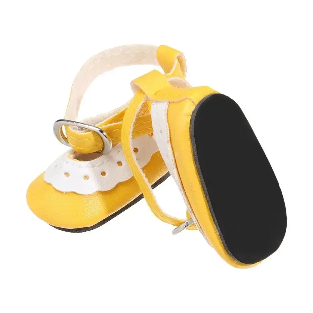 Zapatos de muñeca de 4,5 cm de longitud y 4,5 cm de longitud, Mini zapatos de cuero brillantes de PU, zapatillas de deporte coloridas a escala 1/6, zapatos de muñeca BJD