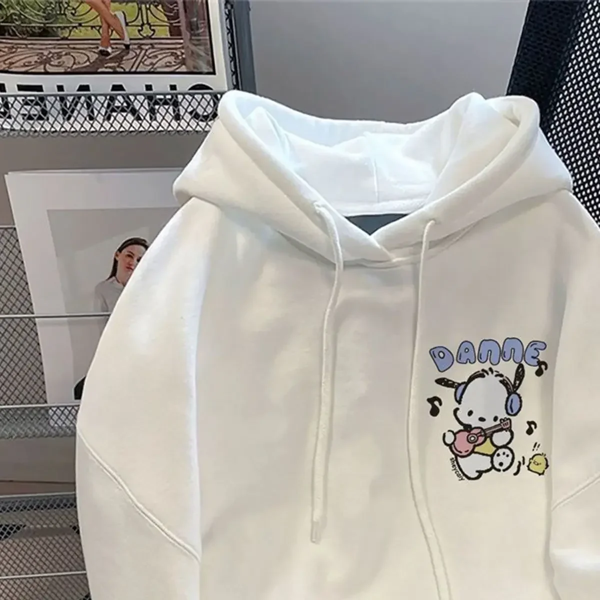 Sanrio Pochacco Hooded Sweatshirt Cartoon Animation Couple Shirt Comfortable Soft Sweatshirt Kawaii Gift