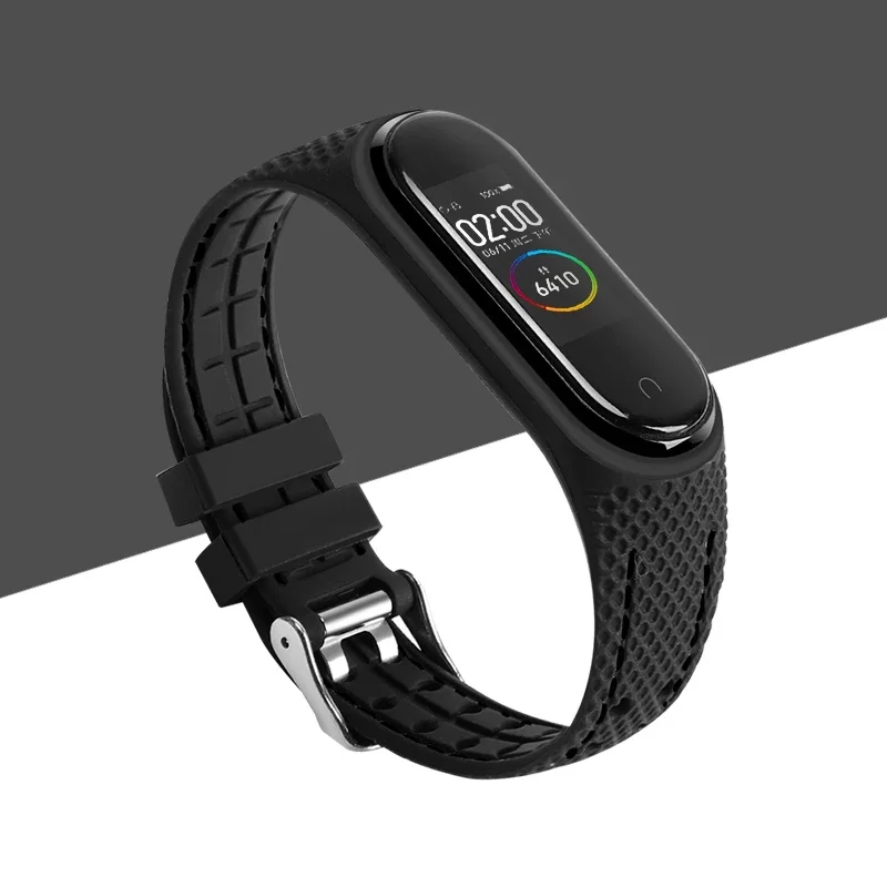 Silicone For Xiaomi Mi band 7 Strap Bracelet Sport Rubber watchband Replacement Smartwatch Strapfor Mi Band 3 4 5 6 7 Bracelet