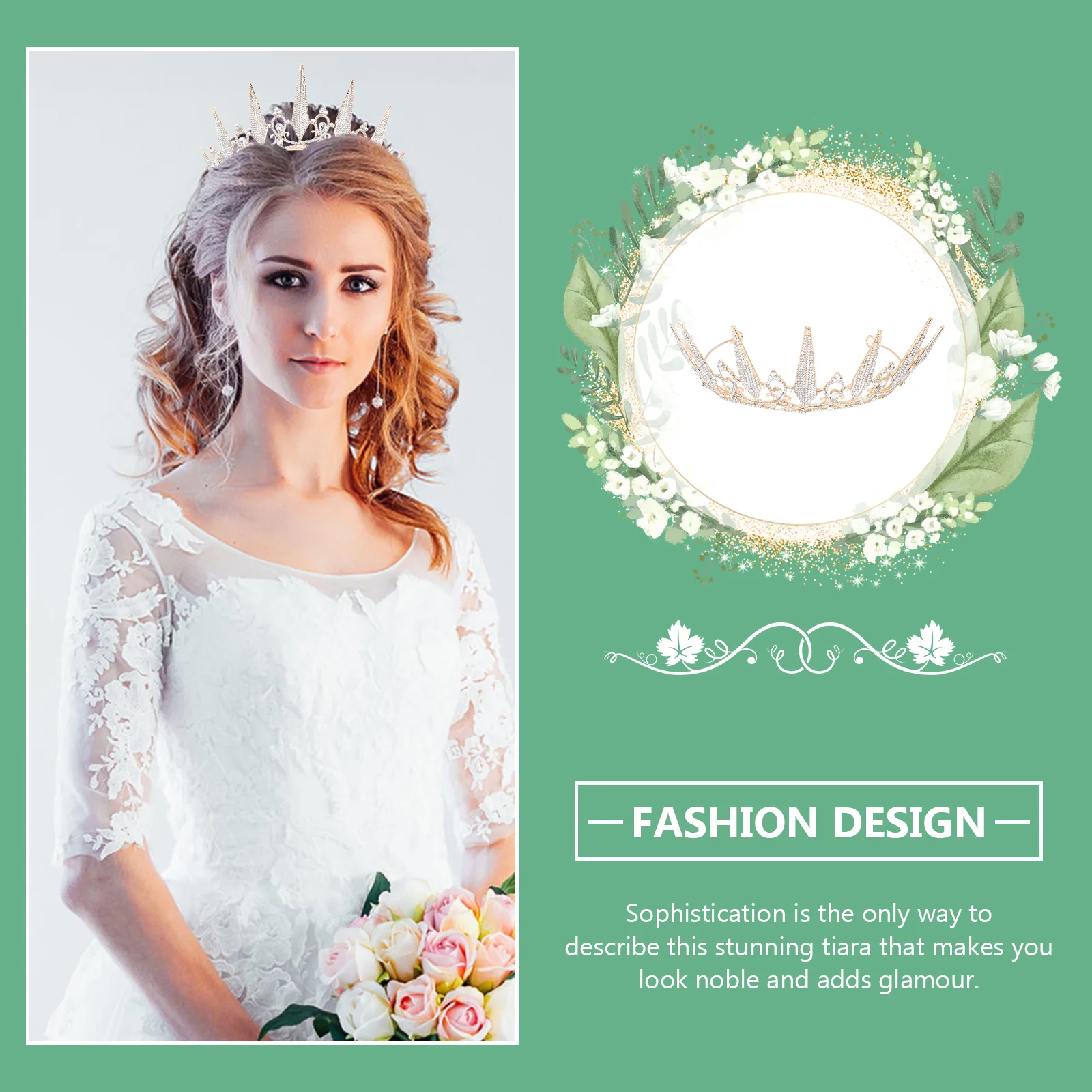 Bride Hair Accessories Rhinestone Bridal Tiaras Crown Make up Wedding Headdress Headpiece The