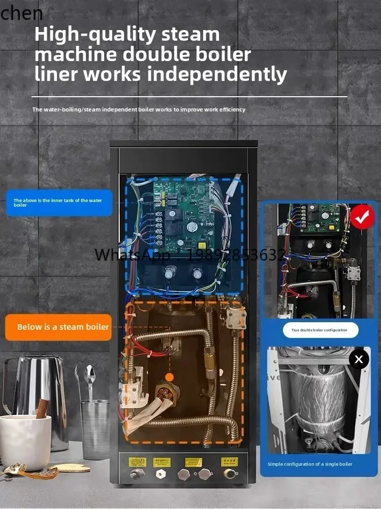 cc21steam boiling machine milk foam machine water boiler Coffee milk tea shop Intelligent heating constant  steam engine