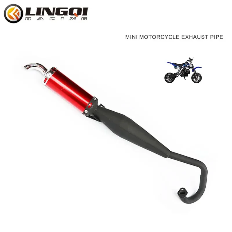 LYNNCHI Motorcycle Exhaust System Muffler Pipe With Expansion Chamber For 43cc 47cc 49cc 2 Stroke Mini Motor Quad Dirt Pit Bike