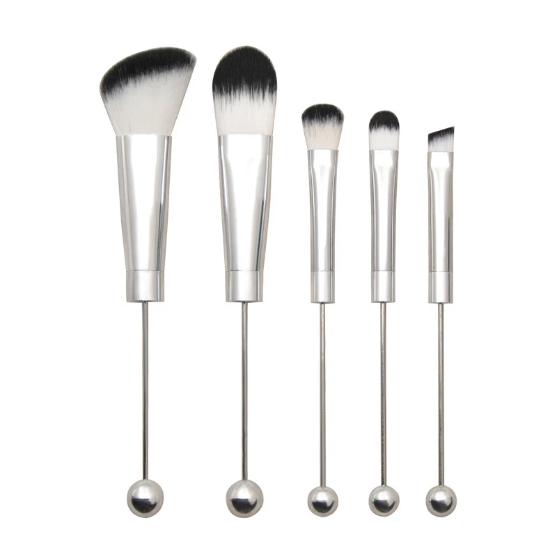 Set di pennelli per trucco con perline da 5 pezzi Kit di pennelli per trucco comestic con perline fai-da-te per pennello per ombretto con perline fai-da-te