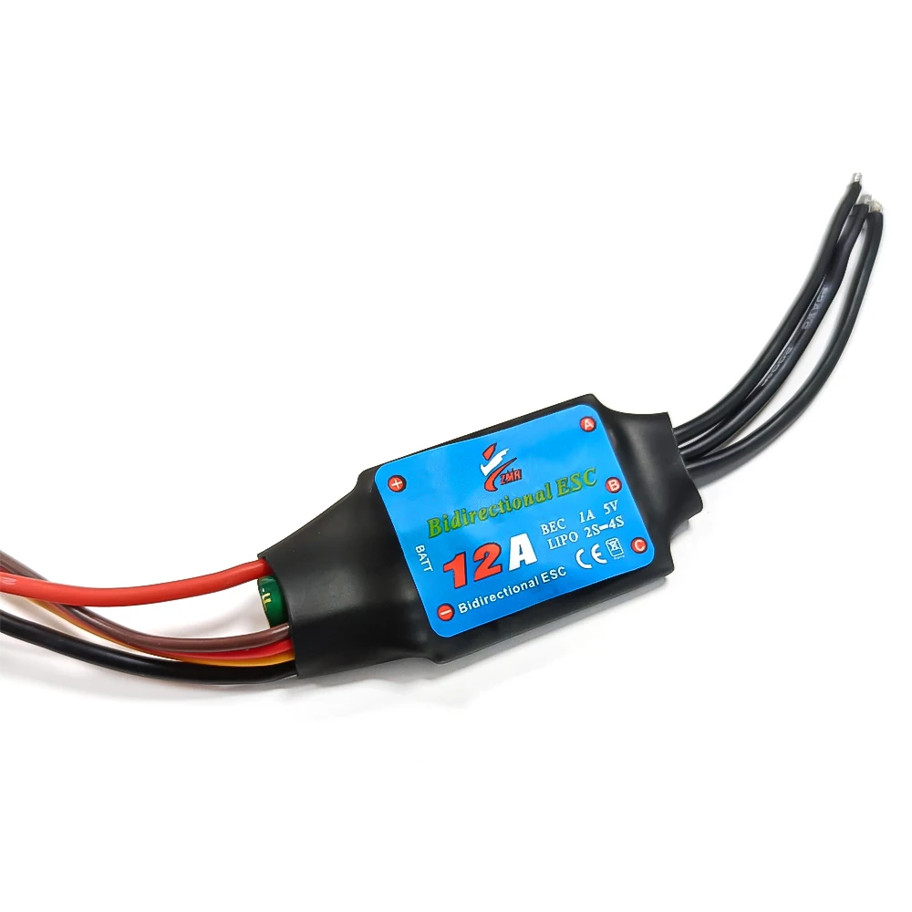 ZMR 12A-80A Bidirectional Brushless ESC RC Boat Ship Underwater Propeller Waterproof Pneumatic Speed Controller