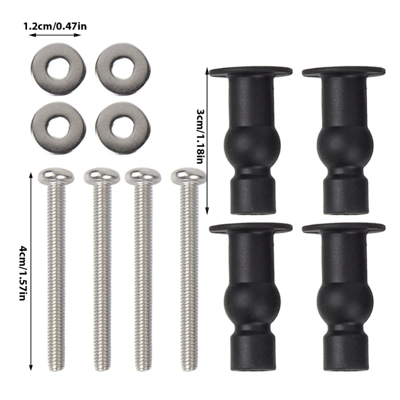 4 pezzi sedili WC cerniere fissaggi per fori ciechi viti in gomma espandibile top fix dadi Dropship