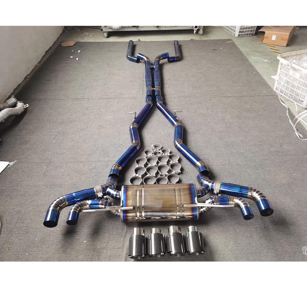 Factory Automobile Exhaust Modification for M5 F90 4.4T 2018-2023 Titanium Catback Exhaust Pipe Valve Muffler