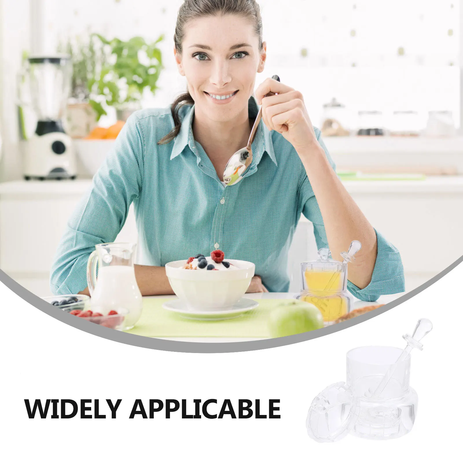 

Acrylic Honey Jar Dispenser with Lid Kitchen Gadget for Lovers Container Transparent