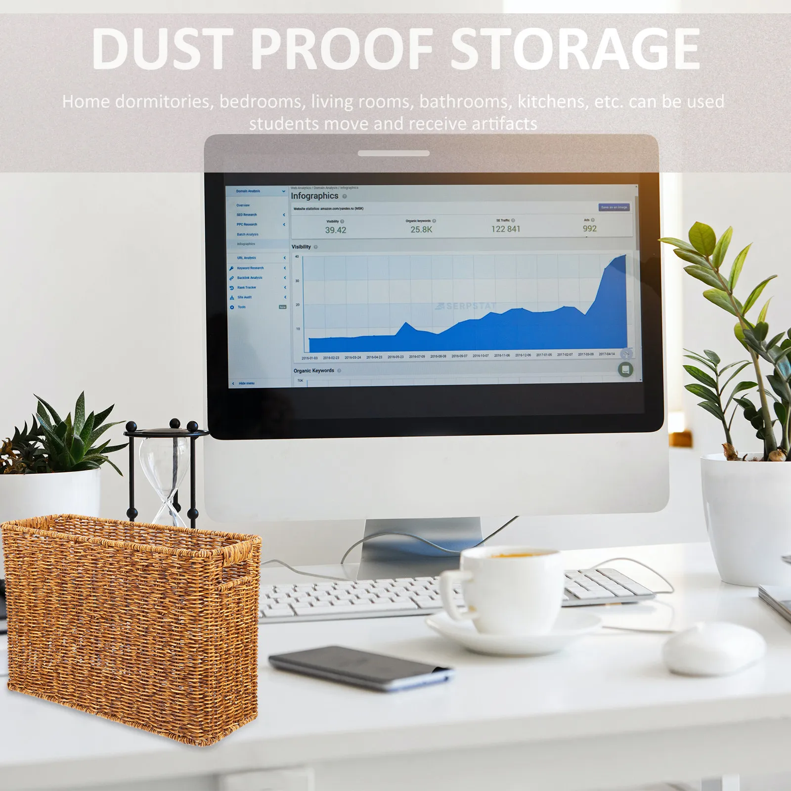 

1 шт. многофункциональная корзина для хранения, креативная плетеная корзина для журналов, книг, мелочей, прочный контейнер для домашнего хранения, декоративный элемент